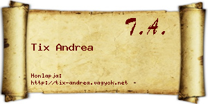 Tix Andrea névjegykártya